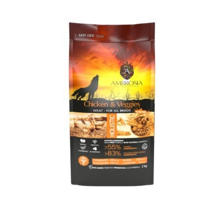 AMBROSIA DOG ADULT CHICKEN AND VEGGIES 12KG