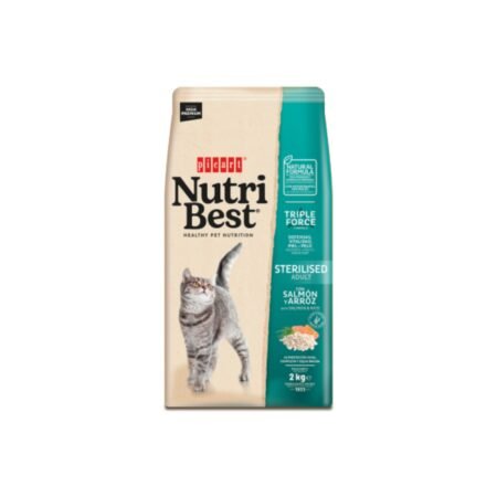 NUTRIBEST CAT STERILISED SALMON AND RICE 8KG