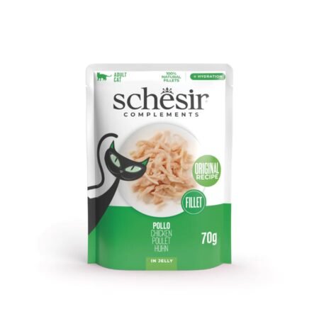 SCHESIR CAT CHICKEN  FILLETS IN JELLY 70gr COMPLEMENTARY