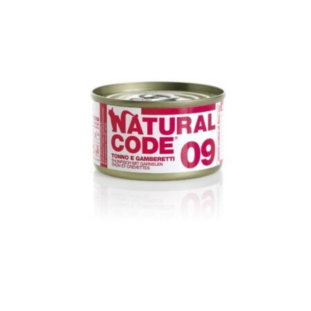 NATURAL CODE 09 CAT TUNA AND SHRIMPS 85gr