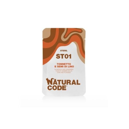 NATURAL CODE STERIL CAT TUNA AND FLAXSEED ST01 70gr