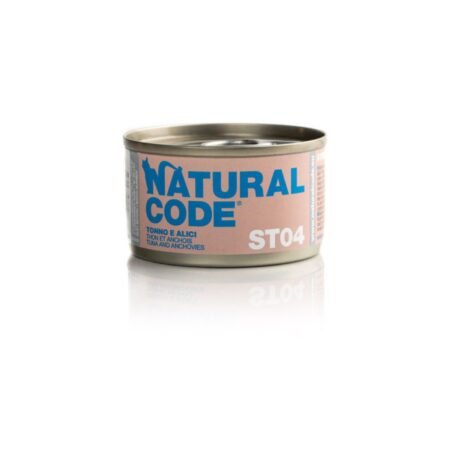 NATURAL CODE STERIL 04 CAT TUNA AND ANCHOVIES 85gr TIN