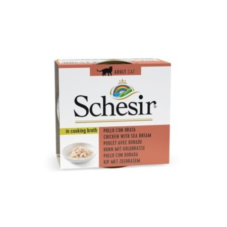 SCHESIR CAT CHICKEN AND SEA BREAM IN COOKING BROTH 70gr