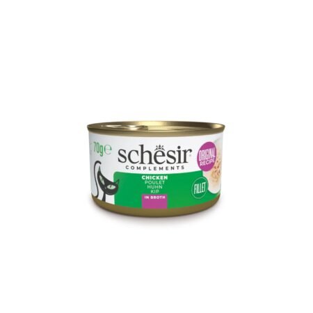 SCHESIR CAT CHICKEN FILLETS IN COOKING BROTH 70gr