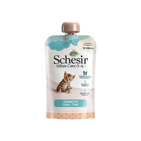 SCHESIR KITTEN TUNA POUCH CREAM 150 GR