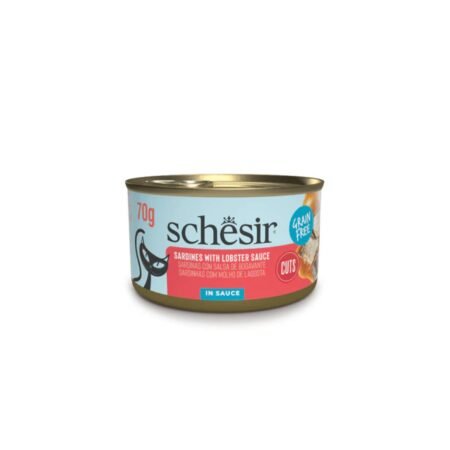 SCHESIR  CAT GRILL SARDINES CUTS WITH LOBSTER SAUCE CAN 70gr