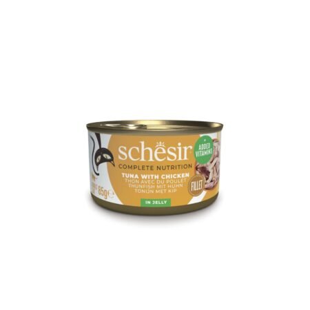 SCHESIR CAT TUNA WITH CHICKEN IN JELLY 85gr TIN