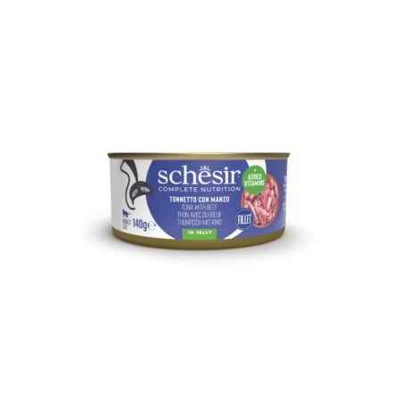 SCHESIR CAT TUNA WITH BEEF IN JELLY 140gr