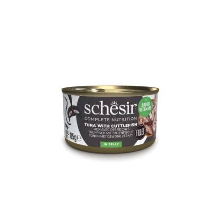 SCHESIR CAT TUNA WITH CUTTLEFISH JELLY 85gr TIN