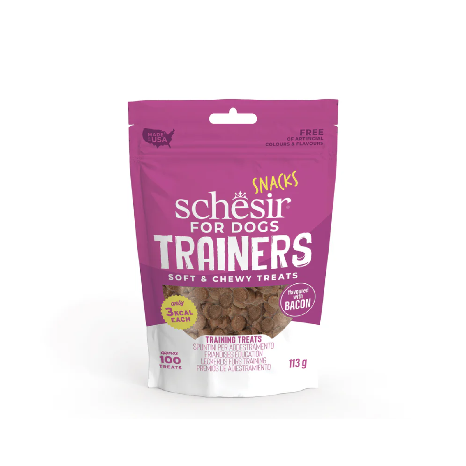 schesir-dog-Bacon flavored snacks - training 113g in bag