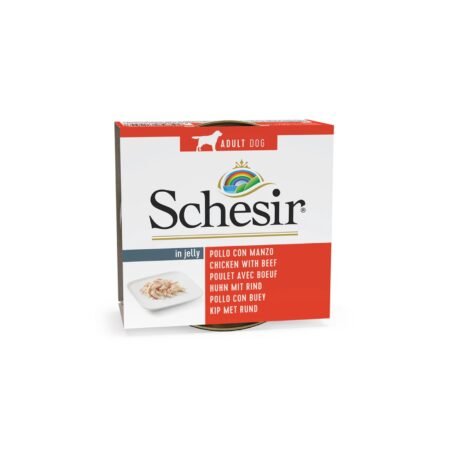 SCHESIR DOG CHICKEN FILLETS WITH BEEF IN JELLY  150gr