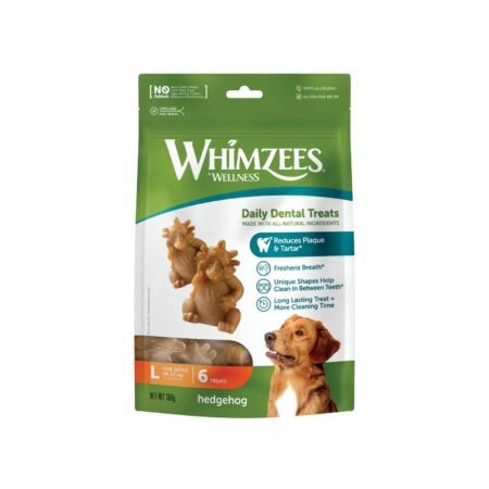 WHIMZEES DENTAL TREAT HEDGEHOG L DOG 18-27KG 6 TREATS