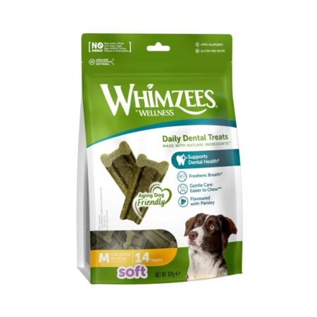 WHIMZEES SOFT DAILY DENTAL TREAT M DOG 12-18KG 14 TREATS