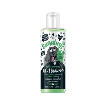 BUGALUGS Wild Lemongrass All in 1 Dog Shampoo with Shed Control 250ml
