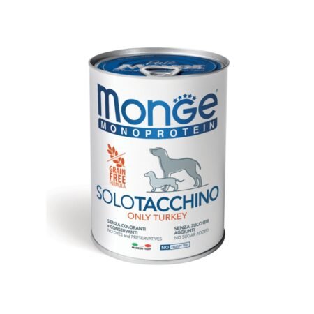 MONGE Monoprotein Paté only Turkey 400g
