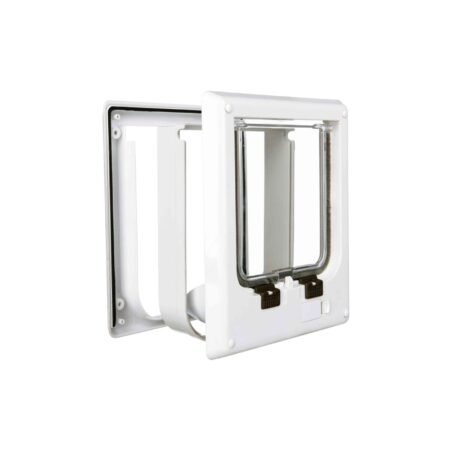 TRIXIE 4-Way Electromagnetic Flap Door - White - 21.1 x 24.4 cm
