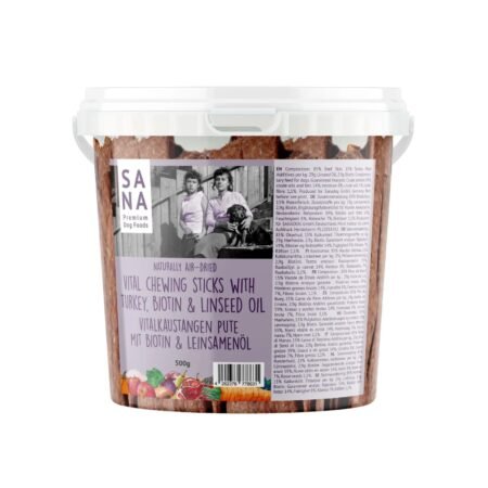 SANA Vital Chewing Sticks with Beef, Turkey, Biotin and Linseed Oil 500g