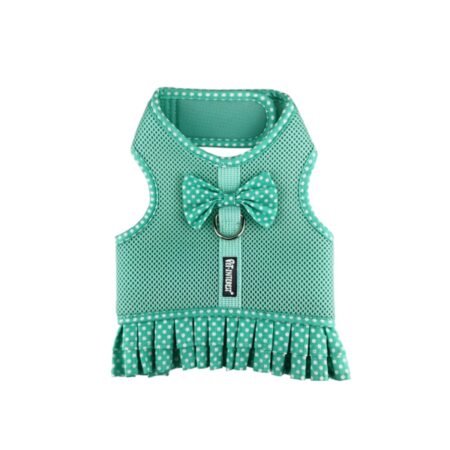 PET INTEREST Dots Mesh Harness with Skirt Teal Large