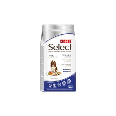 SELECT ADULT 7+ YEARS CHICKEN AND RICE 12KG