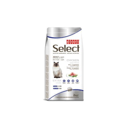 SELECT CAT ADULT 7+ YRS STERILISED LIGHT 2KG