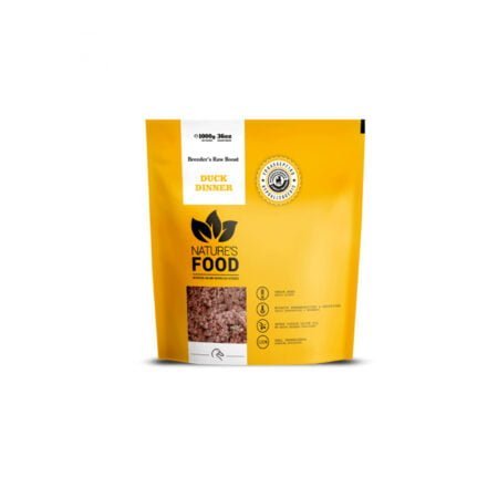 NATURES FOOD DUCK DINNER  BREEDERS RAW BOOST 1KG