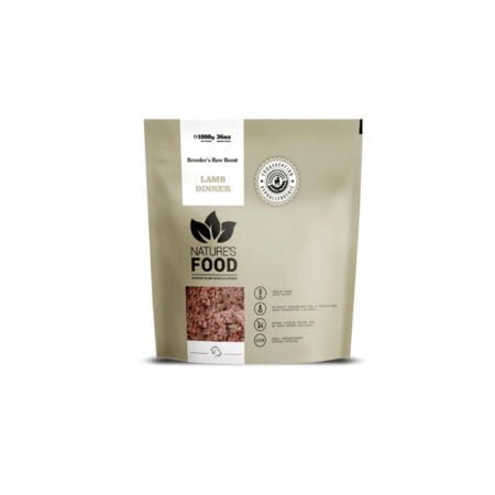 NATURES FOOD LAMB DINNER  BREEDERS RAW BOOST 1KG