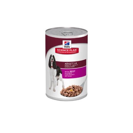 HILLS SP ADULT DOG BEEF TINS 370GR