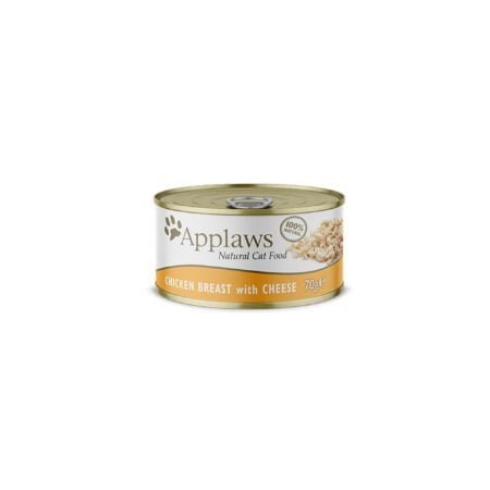 APPLAWS CAT CHICKEN BREAST AND CHEESE BROTH TIN 70gr