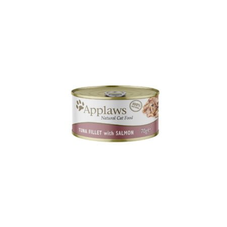 APPLAWS CAT TUNA AND SALMON IN BROTH TIN 70gr