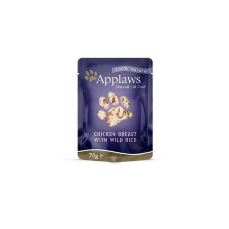 APPLAWS Cat Chicken Breast with Fillet w Wild Rice In Broth Pouch 70gr