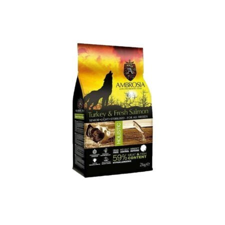 AMBROSIA DOG SENIOR LIGHT FRESH TURKEY AND SALMON 2KG