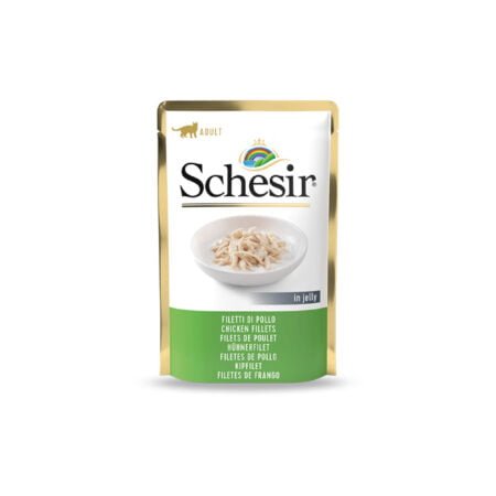 SCHESIR CAT CHICKEN FILLETS IN JELLY POUCH 85gr