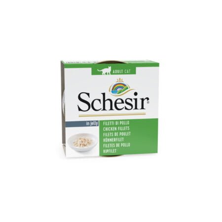 SCHESIR CAT CHICKEN FILLETS IN JELLY 85GR