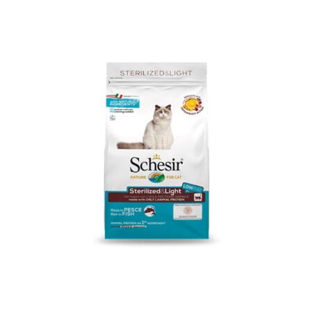 SCHESIR CAT STERILISED AND LIGHT FISH 400 GR
