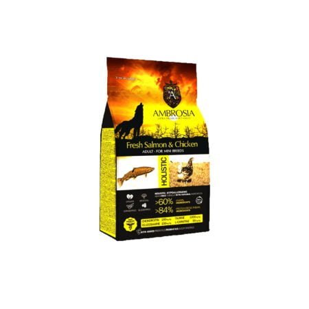 AMBROSIA DOG ADULT MINI FRESH SALMON AND CHICKEN 6KG