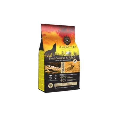 AMBROSIA DOG ADULT MINI FRESH SALMON AND RABBIT 5KG