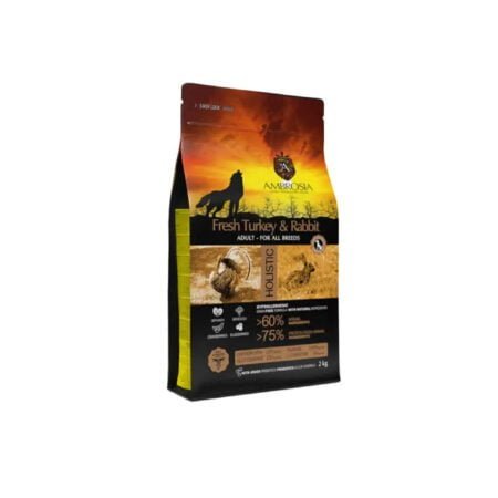 AMBROSIA DOG ADULT FRESH TURKEY AND RABBIT 2KG