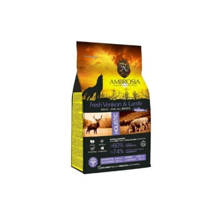 AMBROSIA DOG ADULT FRESH VENISON AND LAMB 12KG