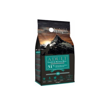 BLACK OLYMPUS ADULT MEDIUM LAMB AND BROWN RICE 12KG