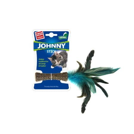 GIGWI  JOHNY STICK CATNIP AND FEATHERS