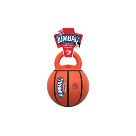 GIGWI JUMBALL BASKETBALL WITH HANDLE ORANGE SIZE MEDIUM