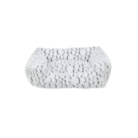 MILA BED SQUARE PLUSH  80*60CM WHITE GREY