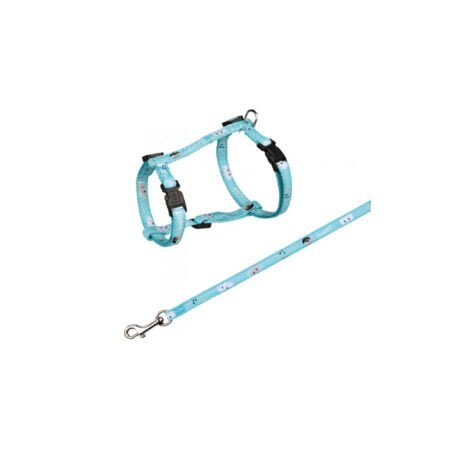 CAT HARNESS W LEASH CAT MOTIF 27-45CM10MM 1.20M
