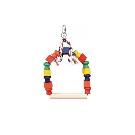 ARCH SWING WITH COLOURFULL WOODEN BLOCKS 20*29CM