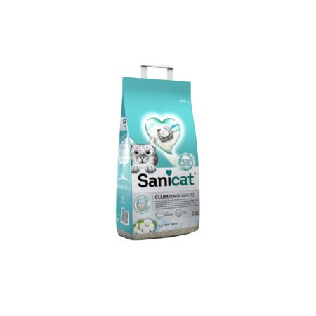 SANICAT CLUMPING WHITE COTTON FRESH 20L