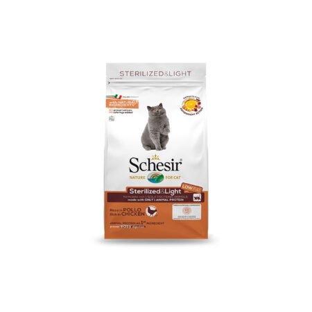 SCHESIR CAT STERILISED AND LIGHT CHICKEN 400GR