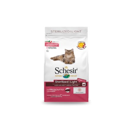 SCHESIR CAT STERILISED AND LIGHT HAM 400 GR