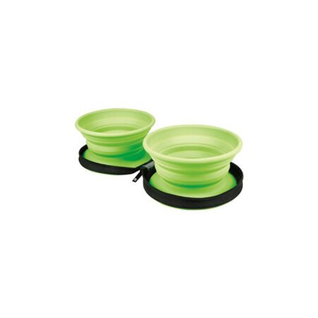 Kiwi Walker  Double Traveling Bowl Rubber Bowl Green
