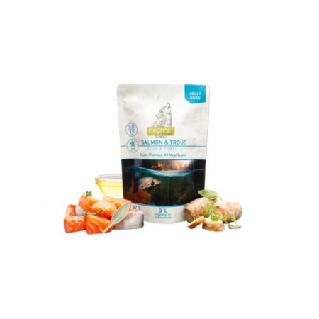 ISEGRIM CAN ADULT SALMON TROUT POUCH 410GR