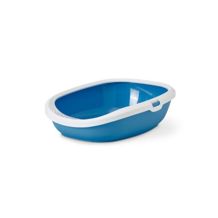 LITTER TRAY GIZMO MD WHITE BLUE